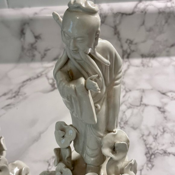 Pair of blanc de Chine porcelain figurines - Picture 5 of 16